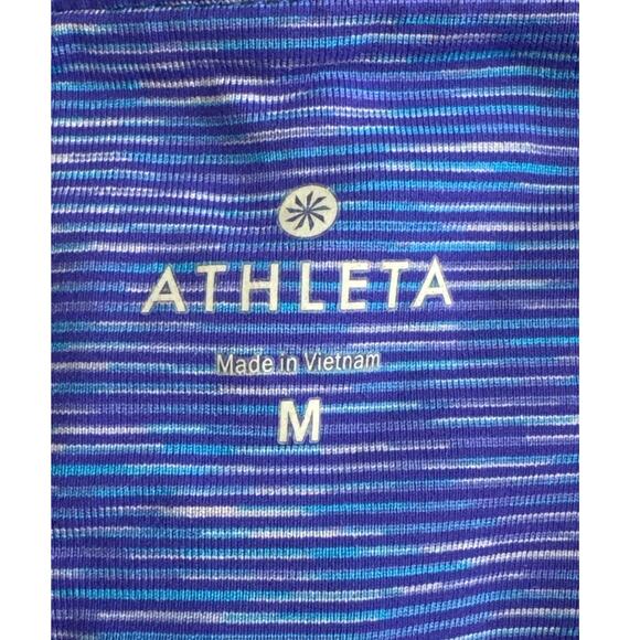 Athleta Energy Chaturanga Capri Purple Blue Space Dye Leggings Size M - Picture 4 of 10